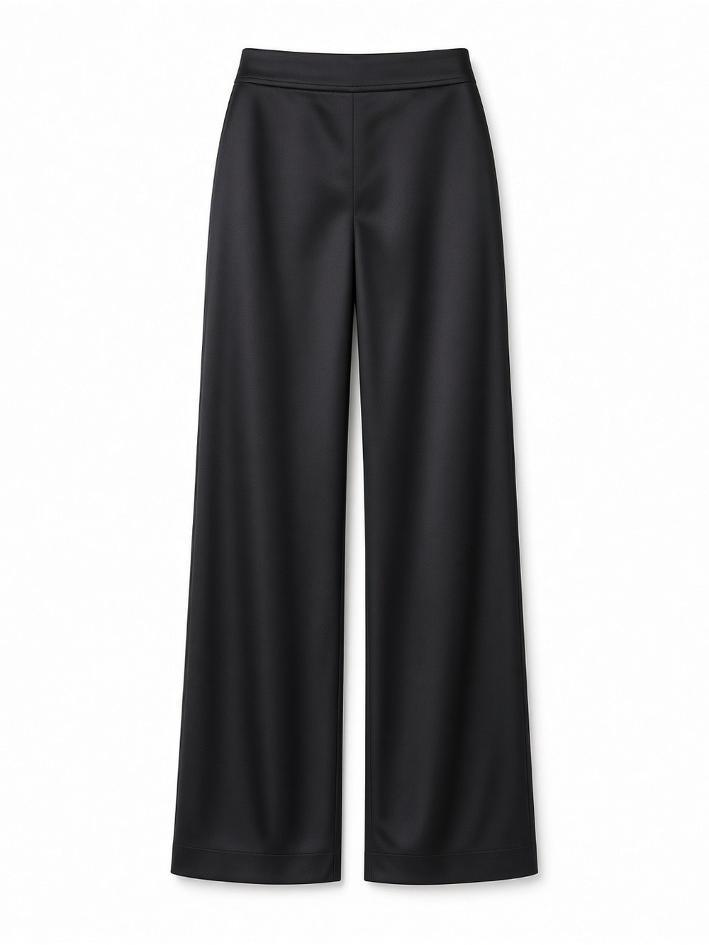 Banana Republic Classic Wide-Leg satinPants - Black